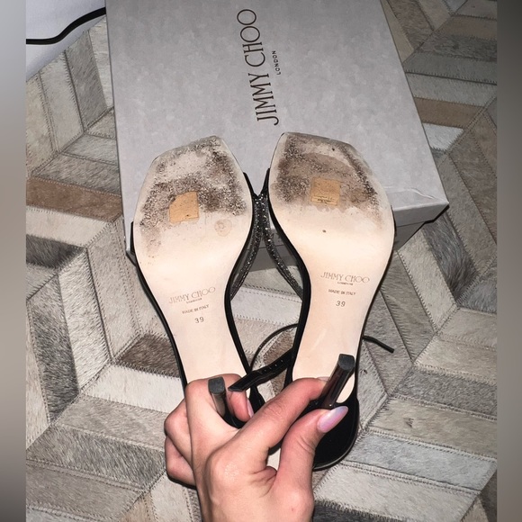 Jimmy Choo Talika Sandal Black Patent Leather - Picture 5 of 5